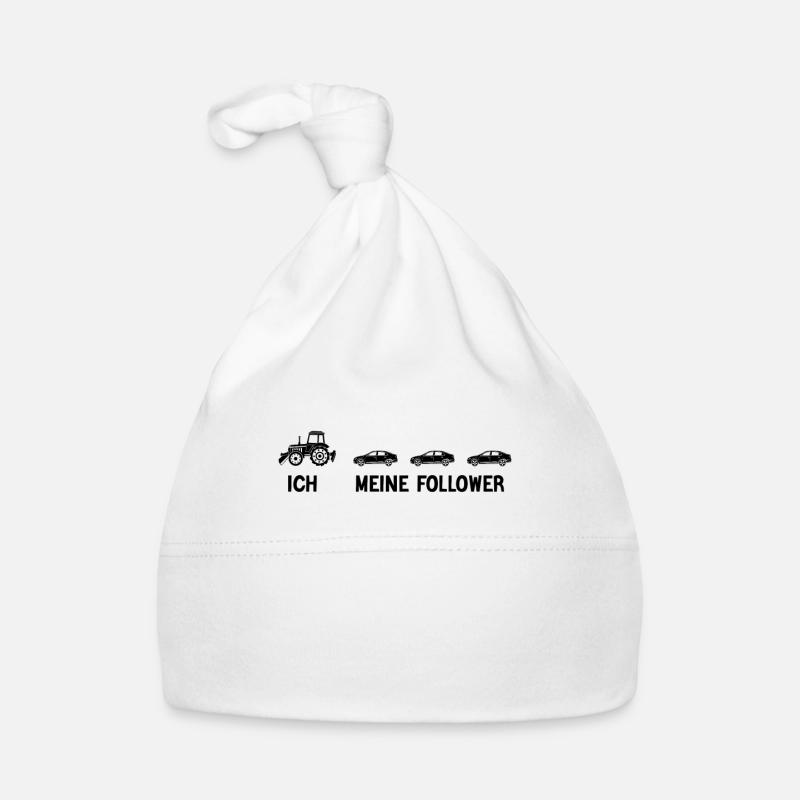 Grüne Lachender Bauer Traktor Baby Bio-Mütze