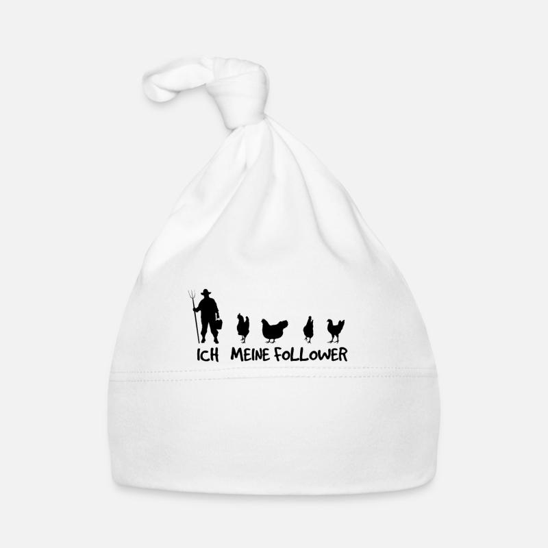 Bauernhof-Chic - Baby Bio-Mütze - Weiß