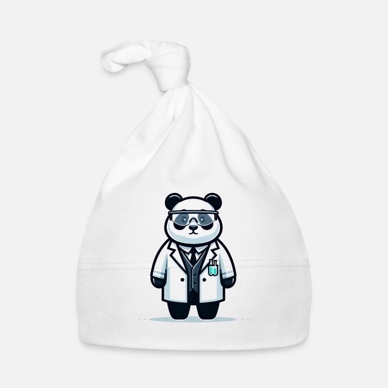 Mignon panda scientifique Bonnet bio Bébé