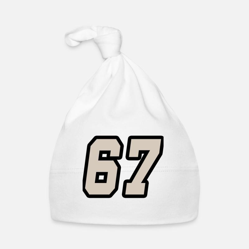 Nummer siebenundsechzig 67 Baby Bio-Mütze
