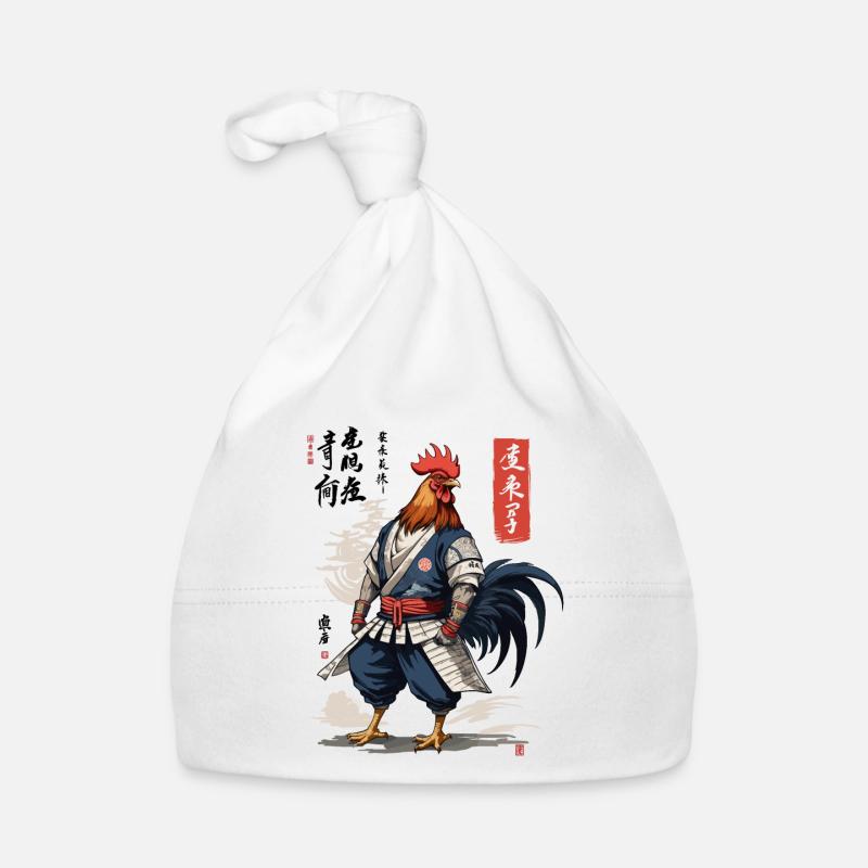 Samurai Hahn Ronin Vintage Japan Ukiyo-E Design Baby Bio-Mütze