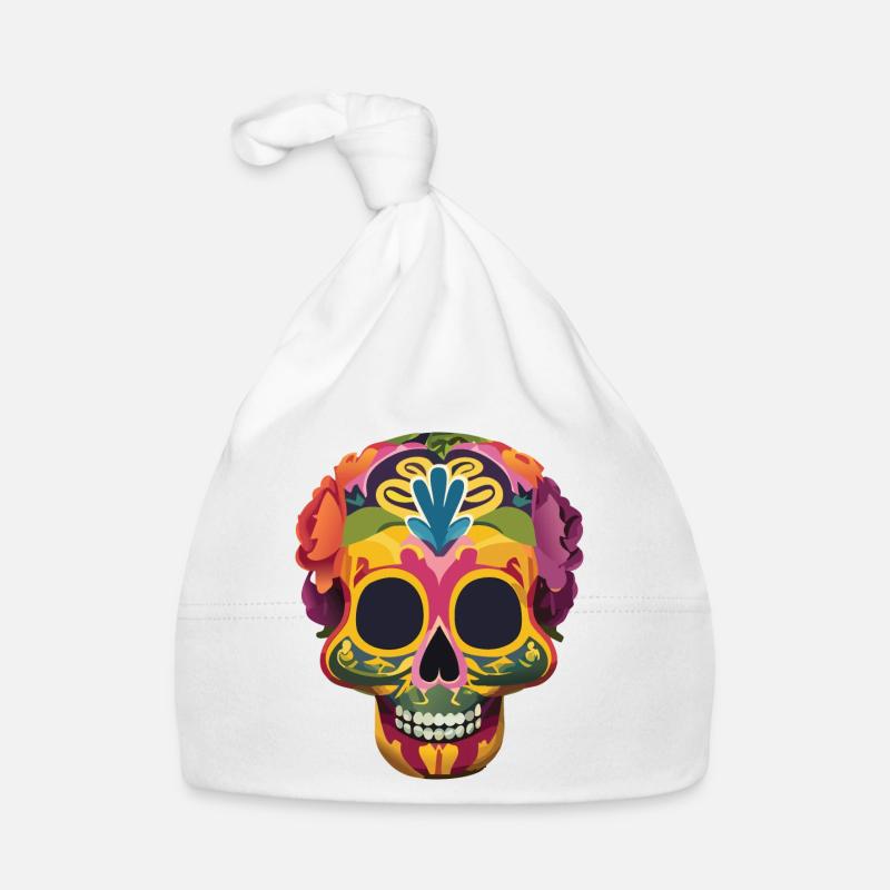 Calaveras Schädel Baby Bio-Mütze