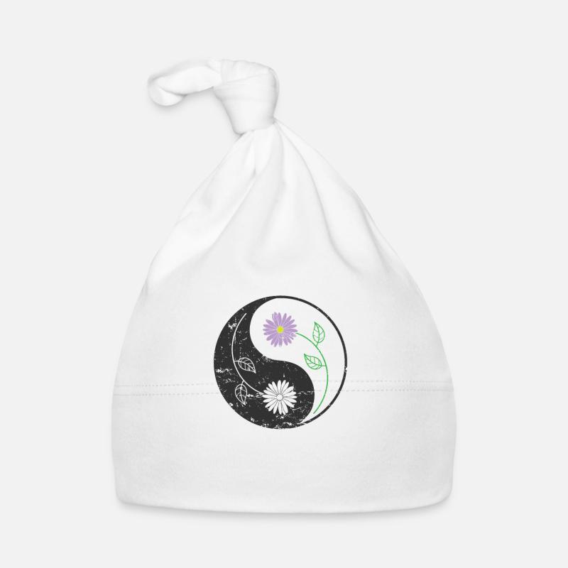 Fleur équilibre Yin et Yang symbole signe Bonnet bio Bébé