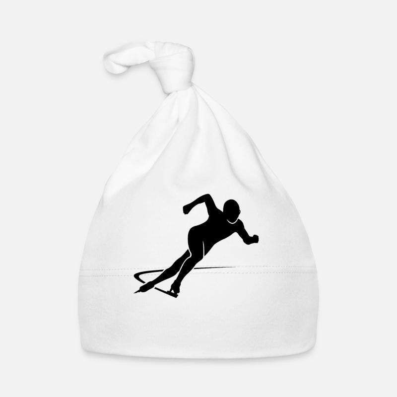 Cadeau de Silhouette de patinage de vitesse dynamique Bonnet bio Bébé