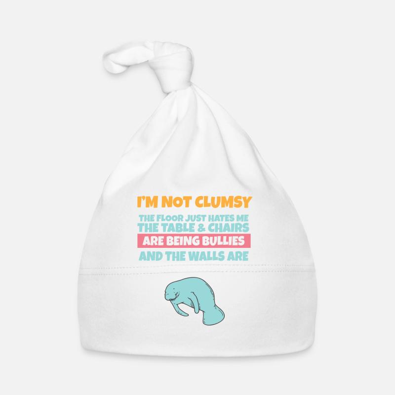 Je ne suis pas maladroit Le sol me déteste Lamantin stupide Bonnet bio Bébé
