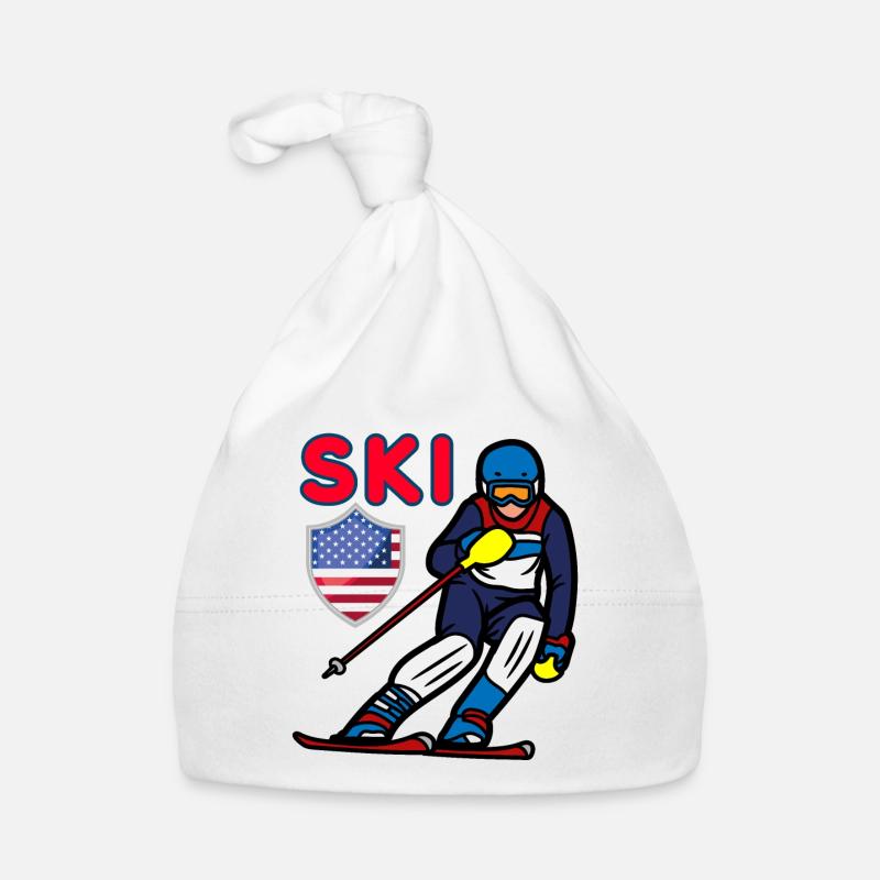 Skiing Organic Baby Cap