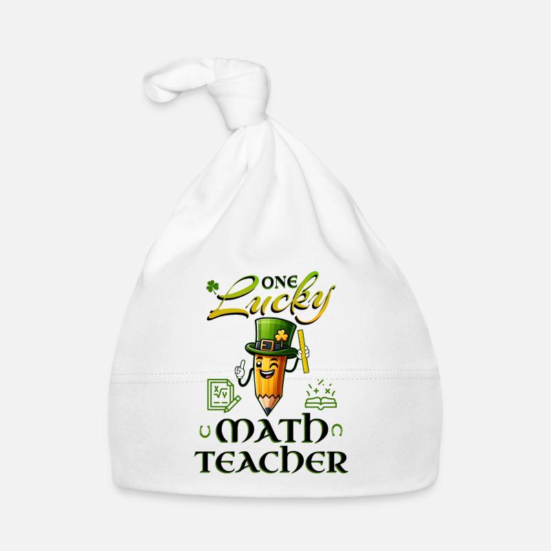 One Lucky Math Teacher Math Teacher.Patricks Organic Baby Cap
