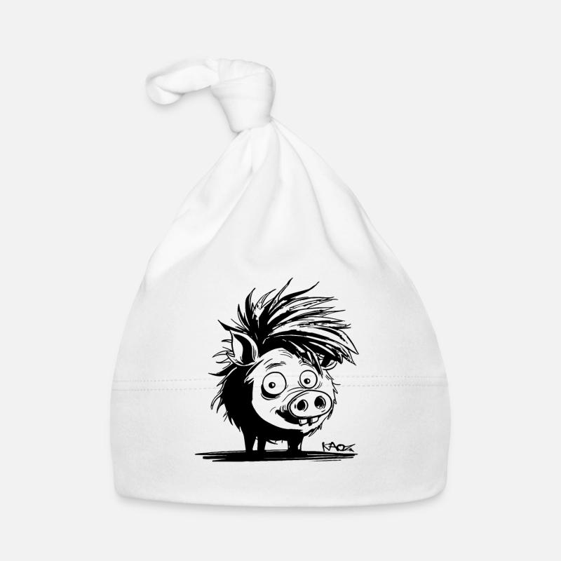 Cochon Punk Mignon Bonnet bio Bébé