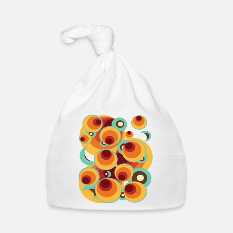 Motif abstrait de cercle de boule à pois Bonnet bio Bébé