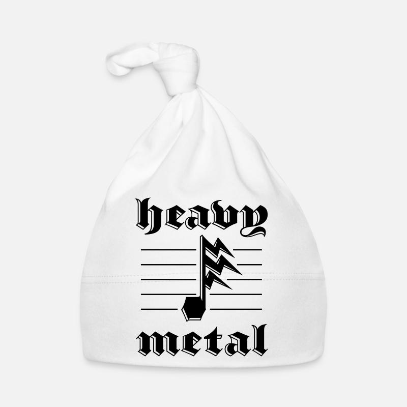 Heavy Metal autocollant Blitznote - Bonnet bio Bébé - blanc