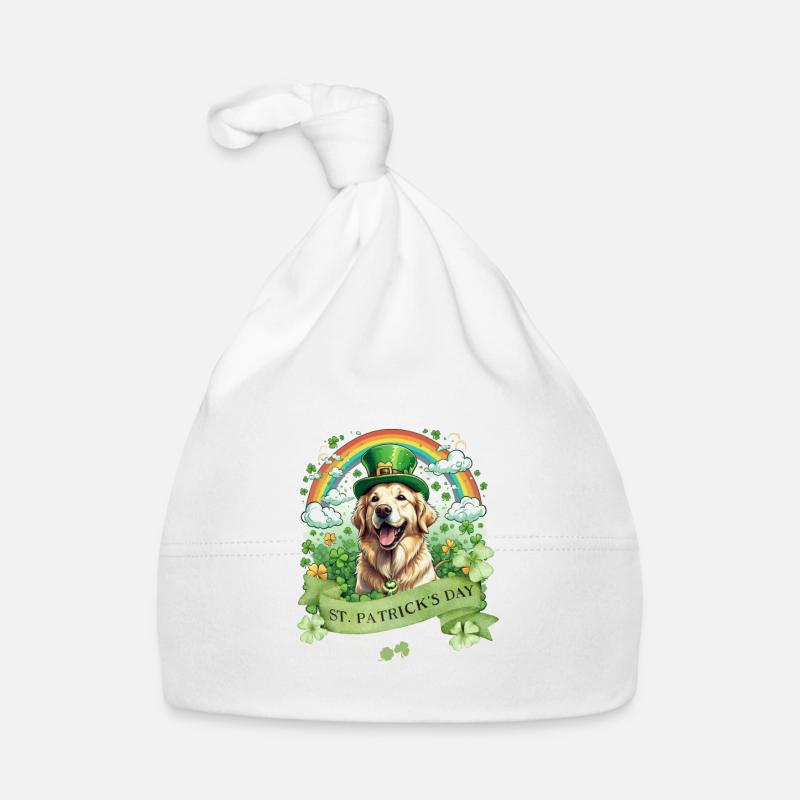 Chapeau vert et trèfle I Or de la Saint-Patrick Bonnet bio Bébé