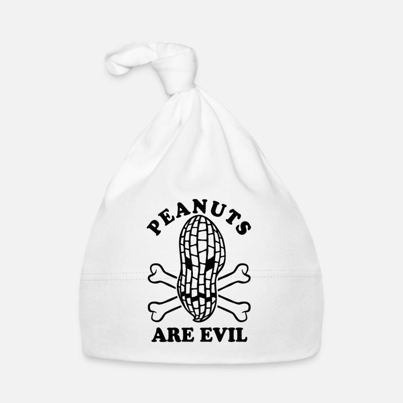 Peanuts Are Evil - Allergic to peanuts Organic Baby Cap