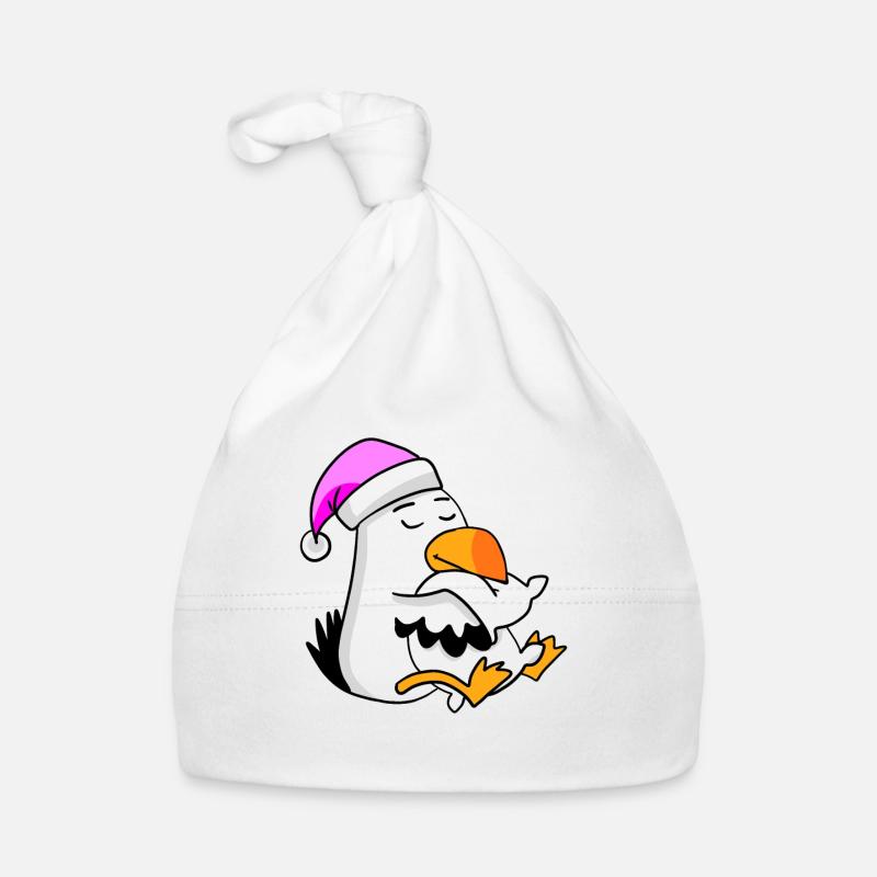 Möwe Müde Ausschlafen Schlafen Mädchen Baby Bio-Mütze