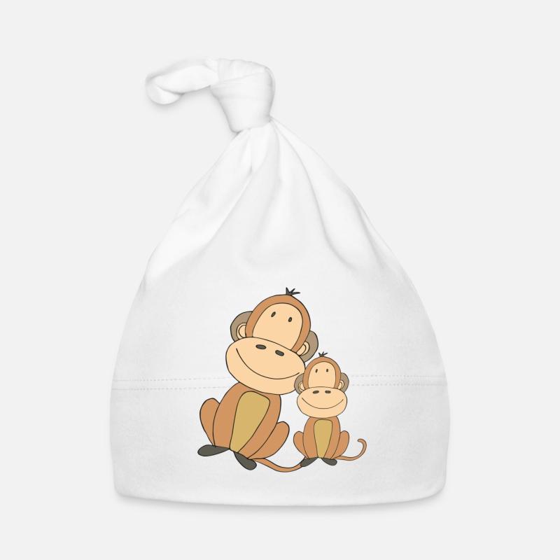 Singe avec enfant Bonnet bio Bébé