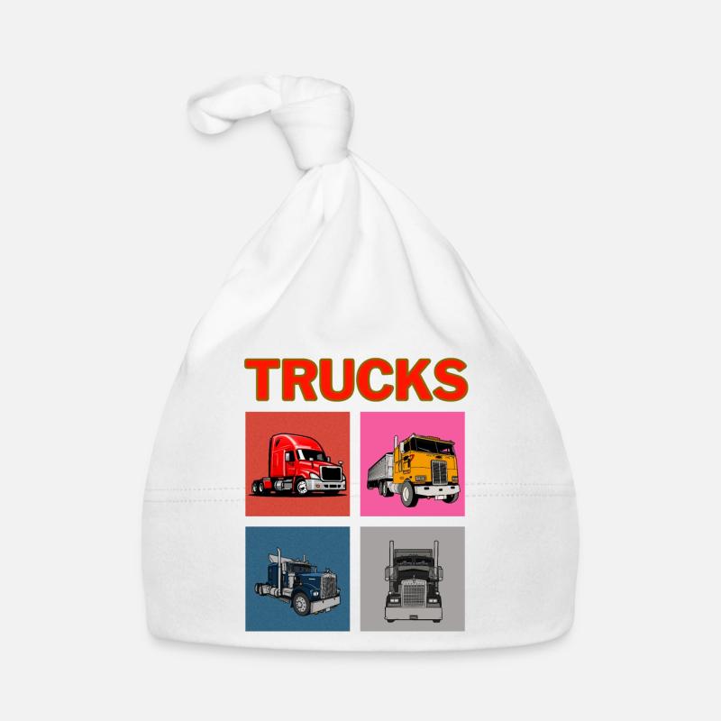 Trucks Organic Baby Cap
