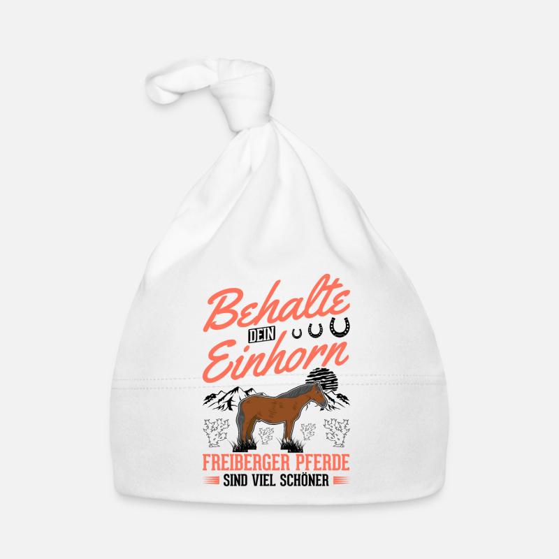Freiberger Pferd Einhorn Baby Bio-Mütze