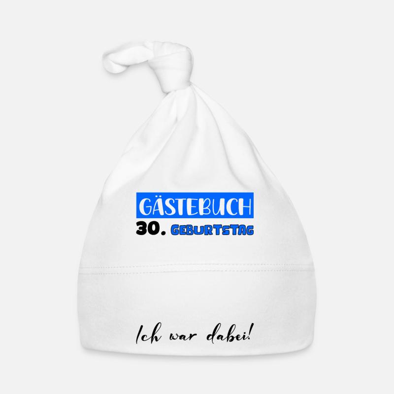 Gästebuch Deko Männer Herren 30. Geburtstag Tshirt Baby Bio-Mütze