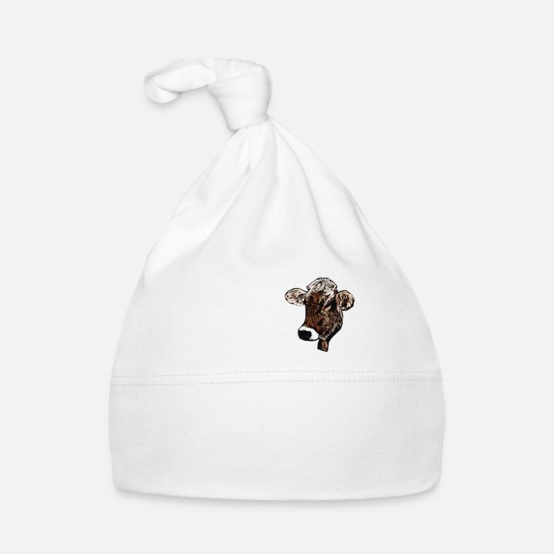 Vache ferme Motif Imprimer Bonnet bio Bébé