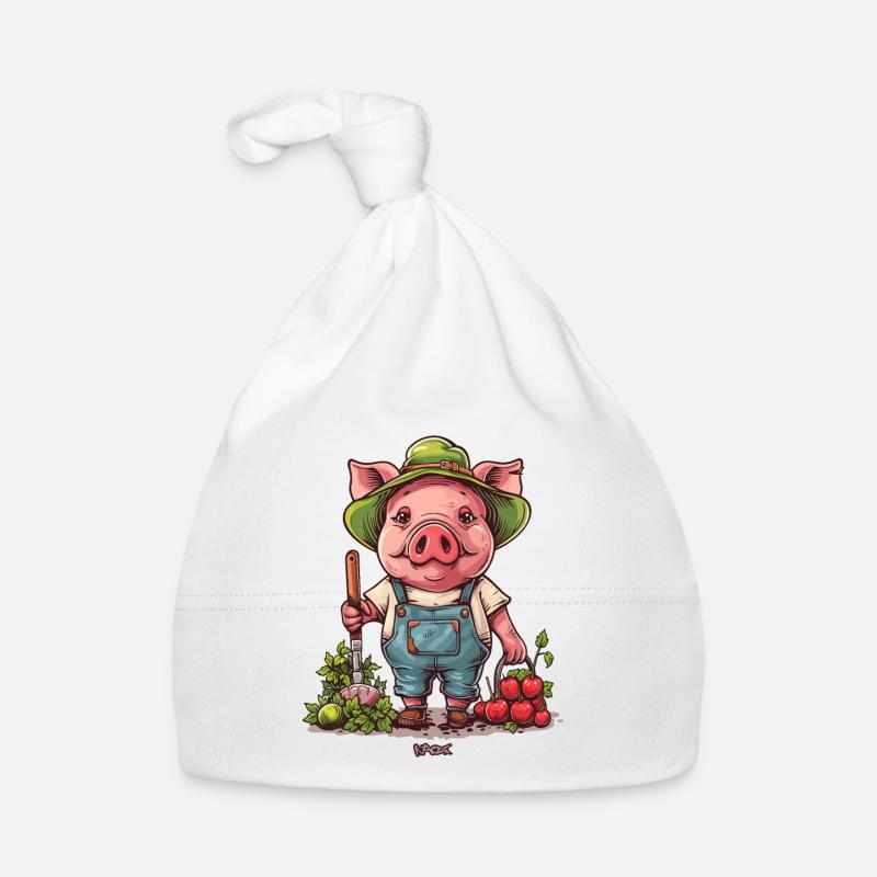 Jardinage, Jardin, Cochon, Jardinier Bonnet bio Bébé