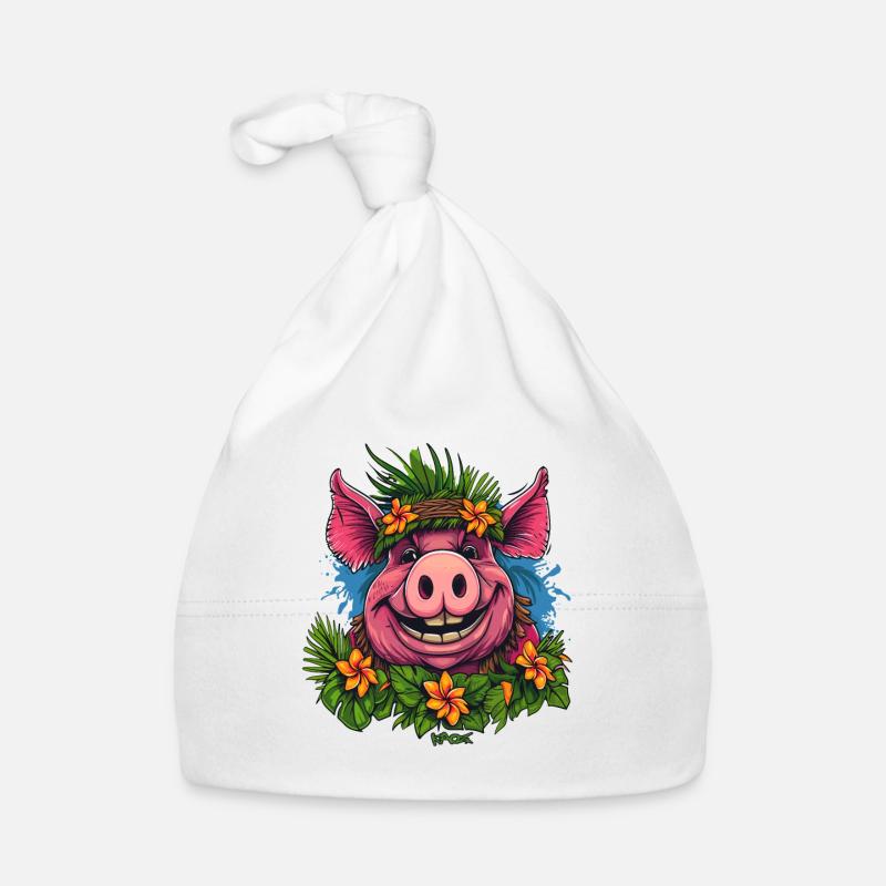 Île de Pâques Vacances Plage Fleurs Cochon Bonnet bio Bébé