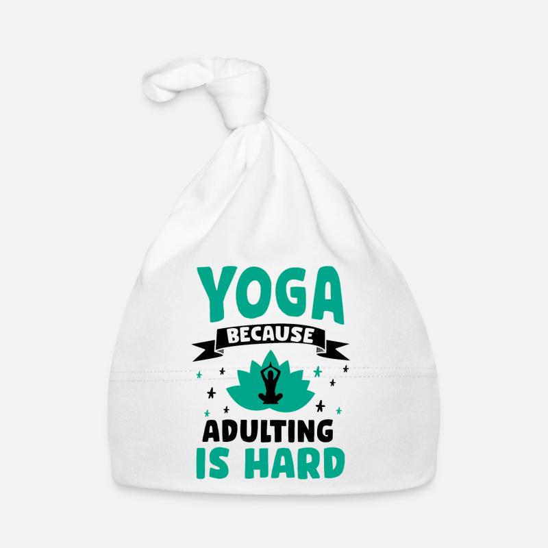 Emménager est difficile - Tahirt Funny Yoga Bonnet bio Bébé