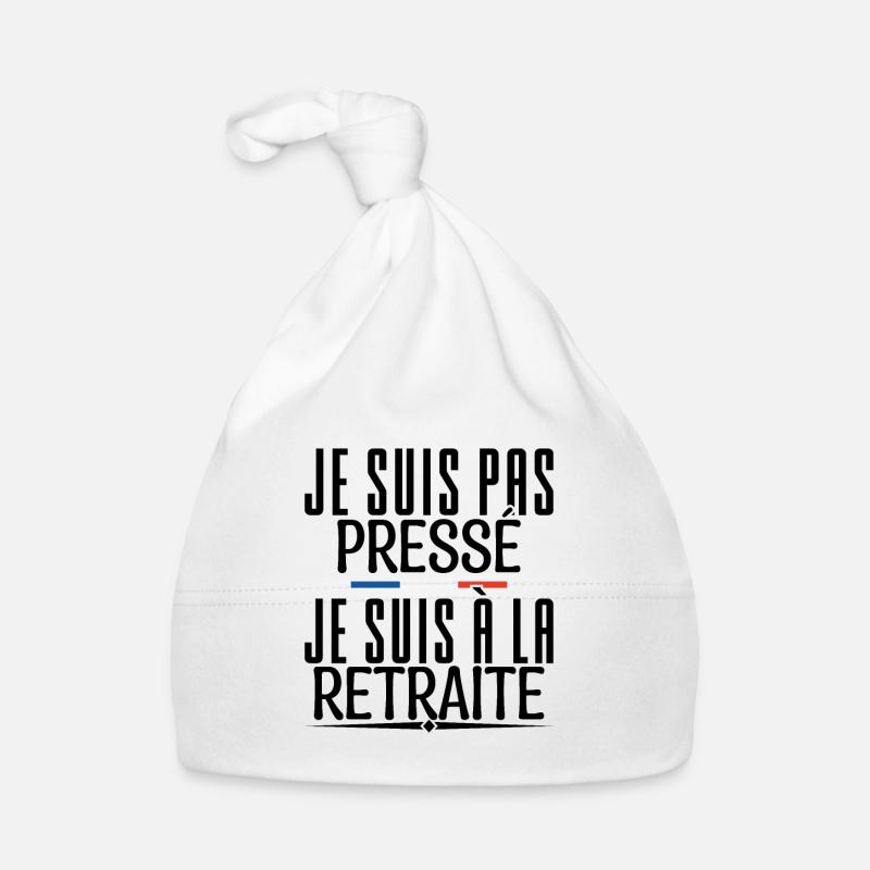 Ich habe es nicht eilig, ich bin im Ruhestand. Baby Bio-Mütze