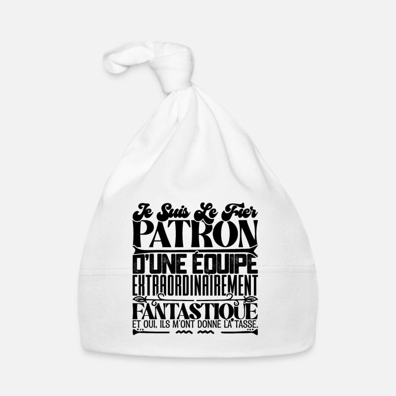 Stolzer Chef eines erstaunlichen Teams, lustiger Job Baby Bio-Mütze