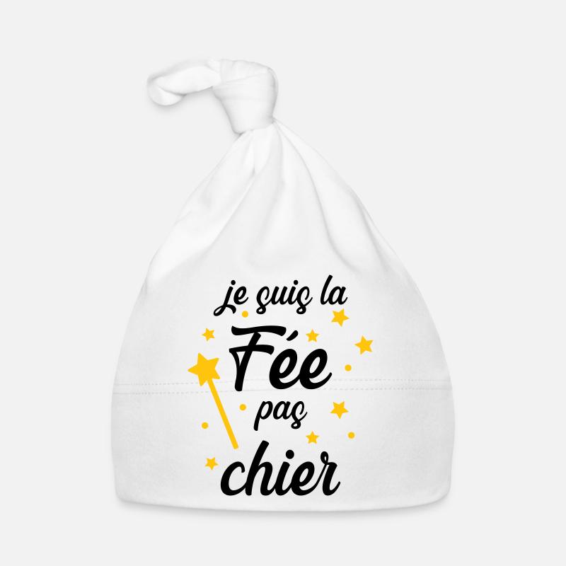 Je suis la Fée pas chier ! Bonnet bio Bébé