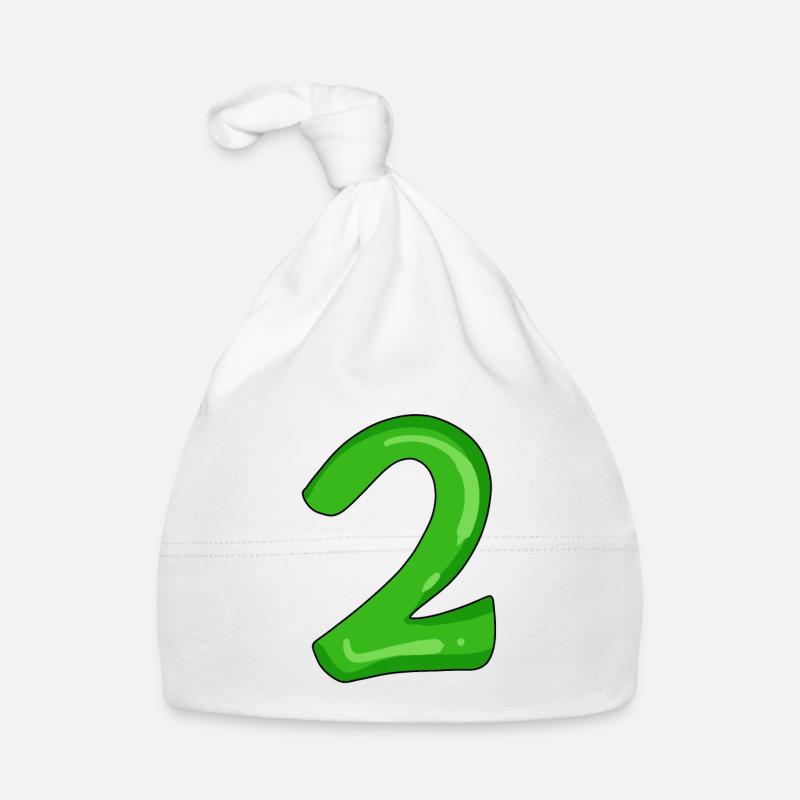 Deux - 2 - Numéro Numéro - Bonnet bio Bébé - blanc