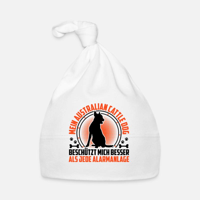 Australian Cattle Dog Protects Me Organic Baby Cap