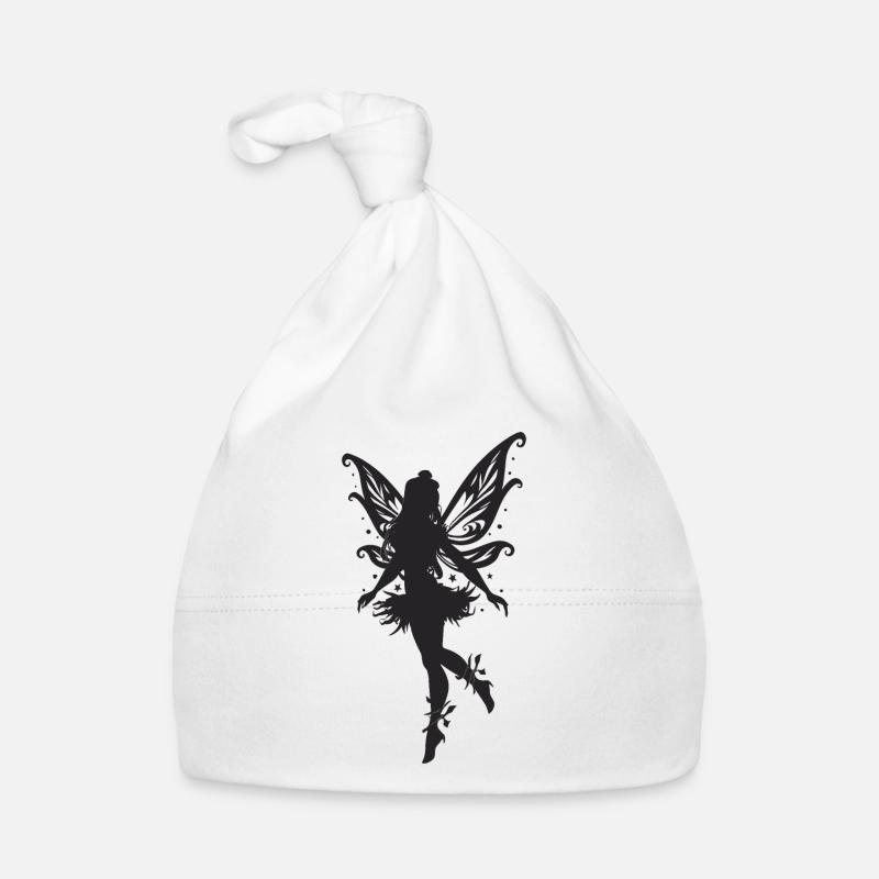 Fée, Elfe, Conte de fées, Créatures mythiques - Bonnet bio Bébé - blanc