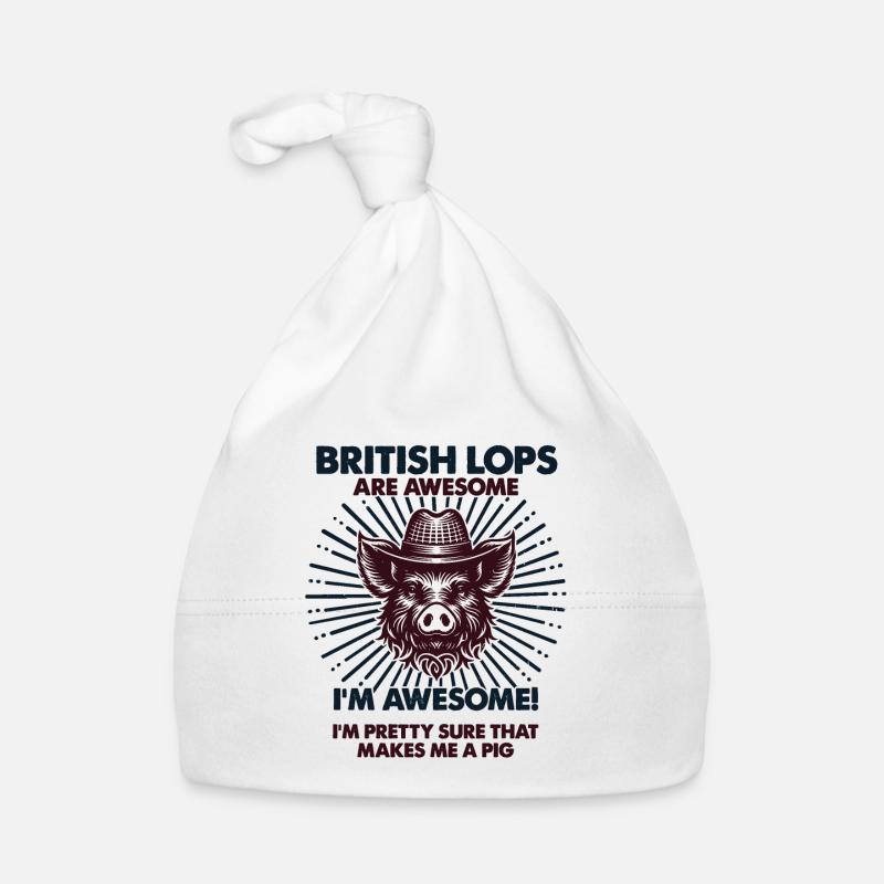 Cochon Papa Maman - Fermier British Lops Bonnet bio Bébé