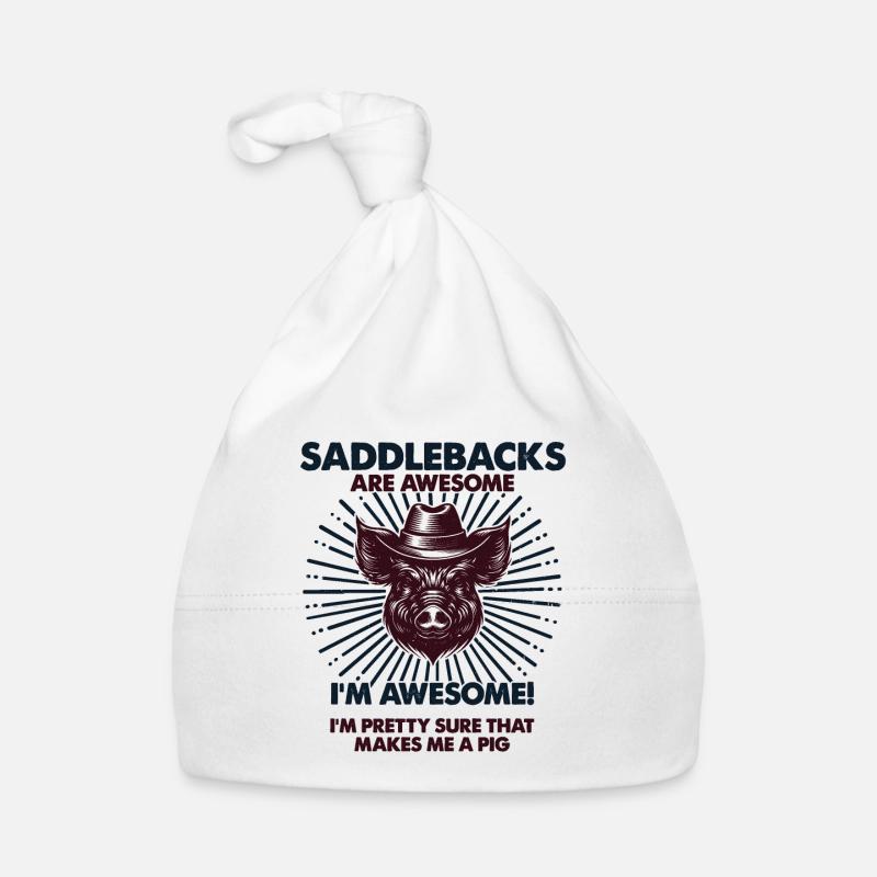 Pig Dad Mom - Farmer Saddleback Organic Baby Cap