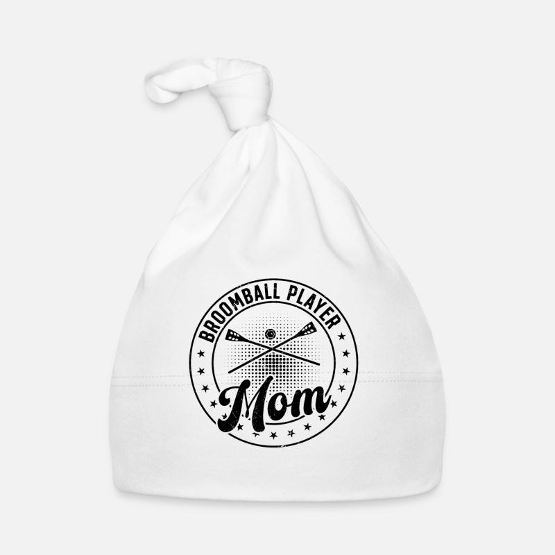 Broomball Player Mom Organic Baby Cap