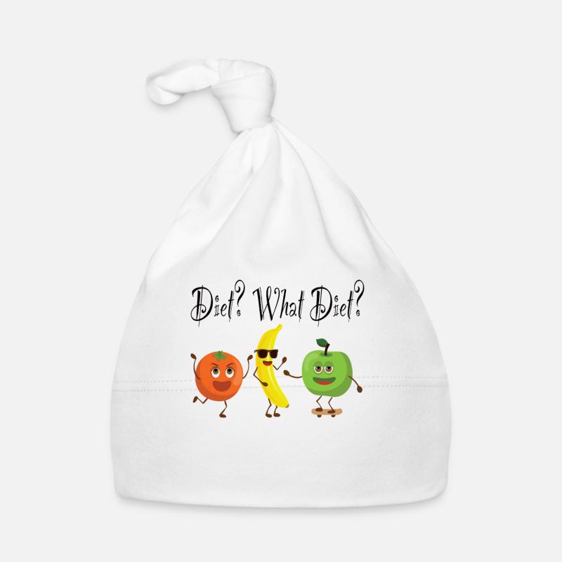 Diet What Diet Diät Obst Lustiger Spruch Abnehmen Baby Bio-Mütze