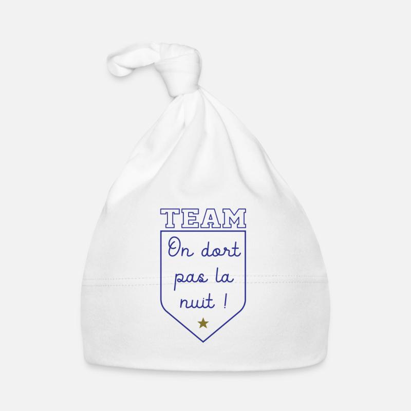 Team on dort pas la nuit - Pour un bébé Bonnet bio Bébé