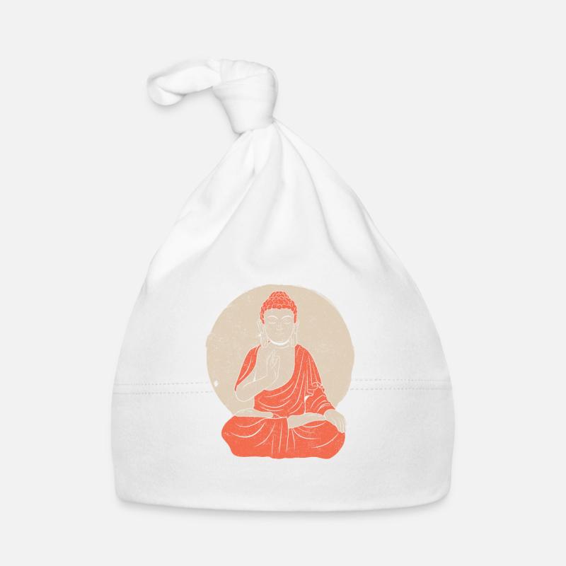 Buddha Mönch Namaste Buddhismus I Geschenk Baby Bio-Mütze