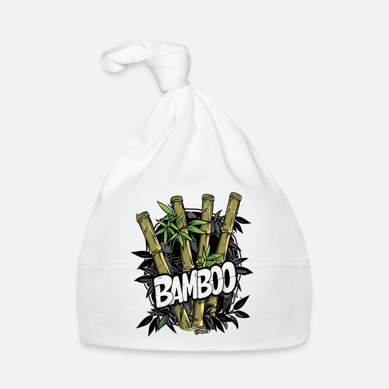 Bambuswald, ein Wald voller Bambus Baby Bio-Mütze