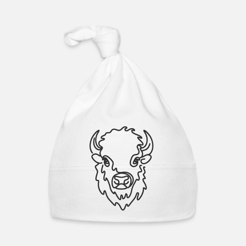 Linie Art Dad Mama - Bison Baby Bio-Mütze