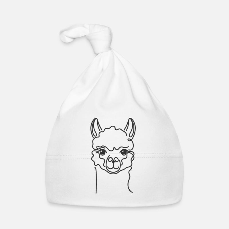 Line Art Dad Mama - Alpaca Organic Baby Cap