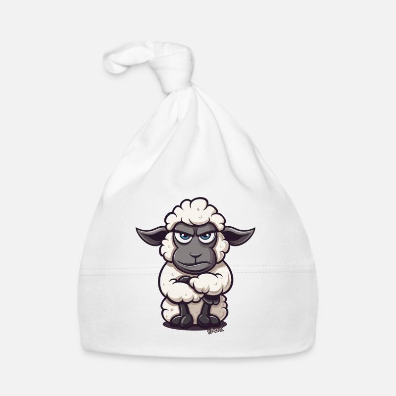 Schlechte Laune und beleidigt sein, das Schaf Baby Bio-Mütze
