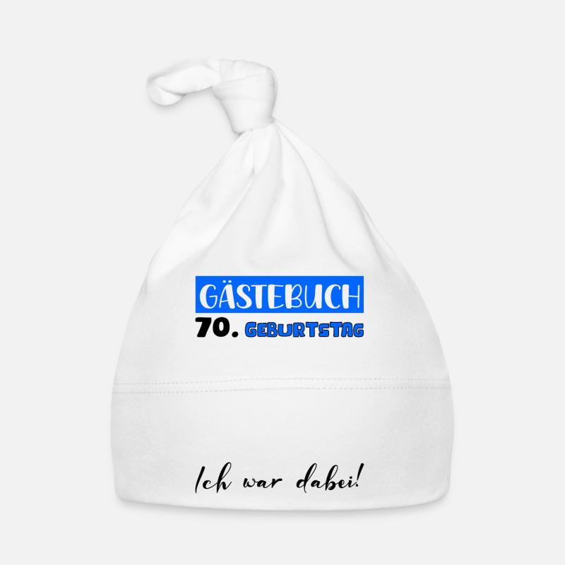 Gästebuch Deko Männer Herren 70. Geburtstag Tshirt Baby Bio-Mütze