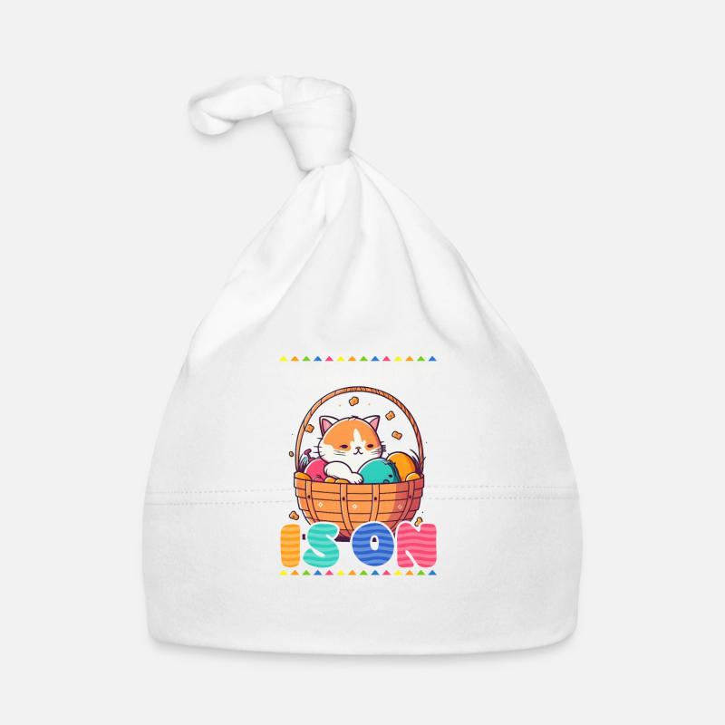 Cat Easter Hunt Is On Organic Baby Cap