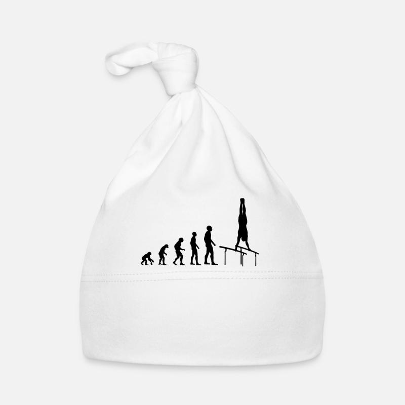 Evolution zum Turner - Geschenk Baby Bio-Mütze