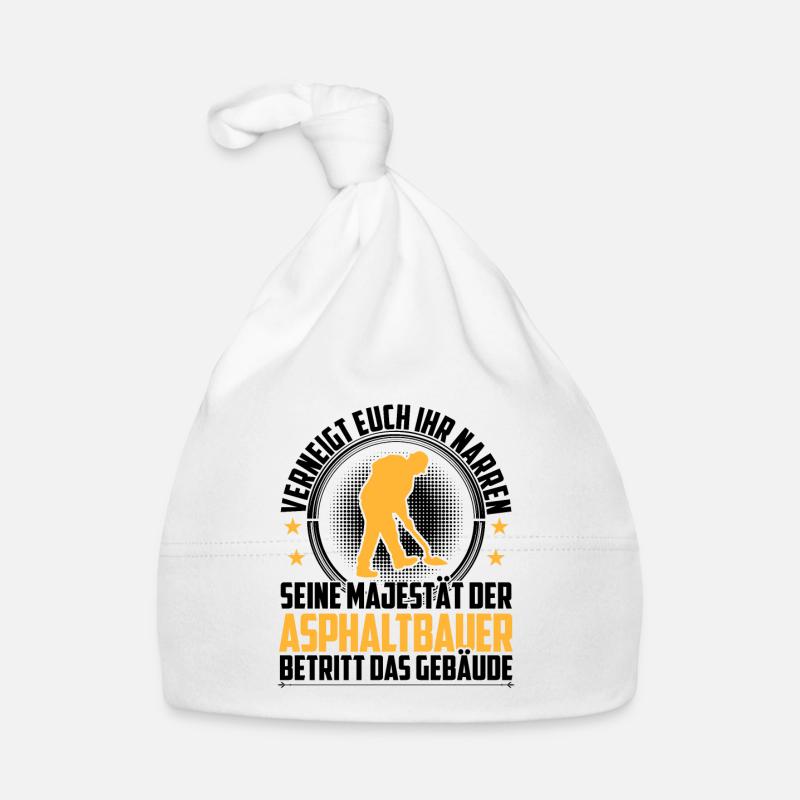 Le constructeur d’asphalte s’incline devant vous constructeur de routes Bonnet bio Bébé