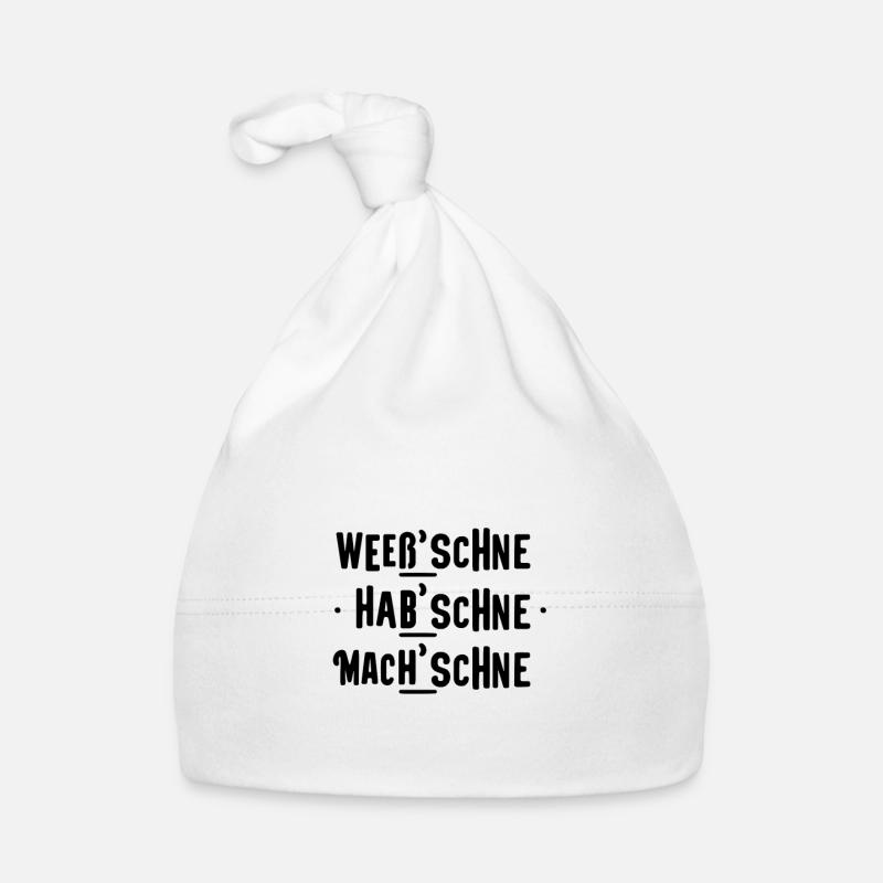 Wees’schne Hab’schne Mach’schne Dialecte de Sachsen Bonnet bio Bébé