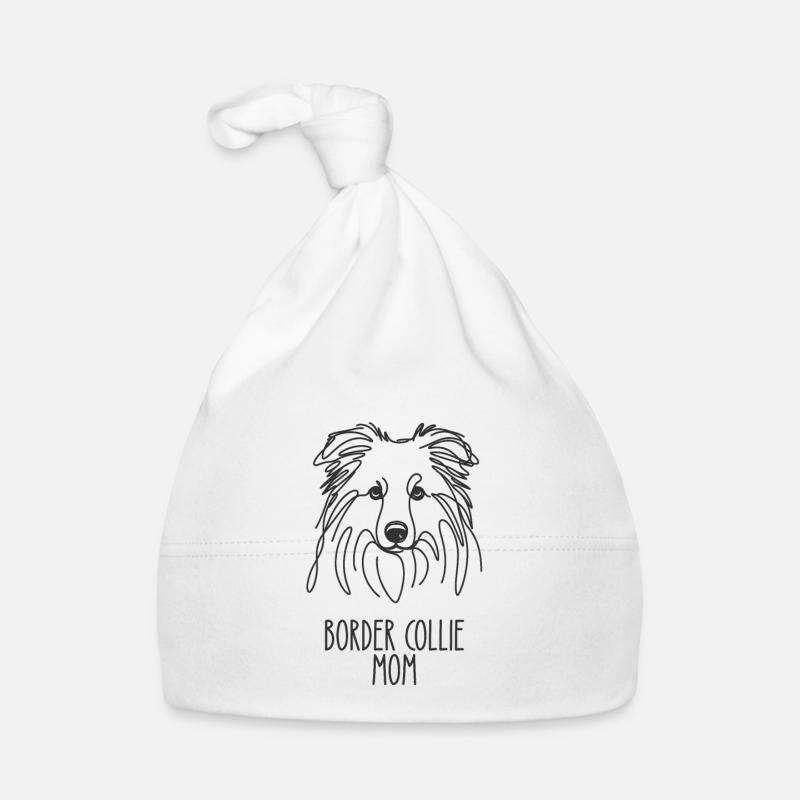 Line Art Mom - Border Collie Organic Baby Cap