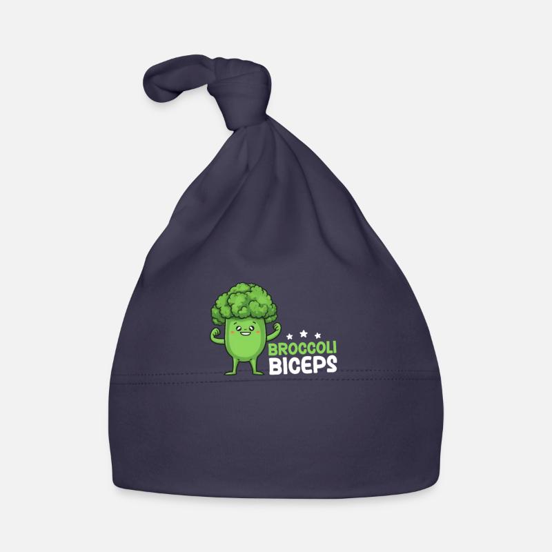 Athlète végétalien Brocoli Biceps Fléchissant Bonnet bio Bébé
