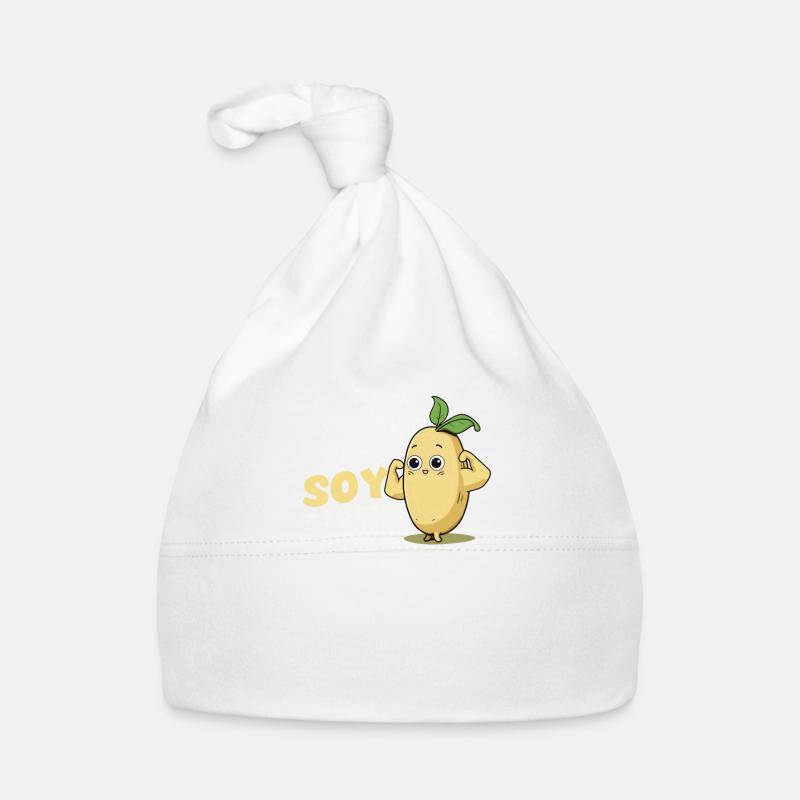 Vegan Athlete Soy Strong Flexing Biceps Bonnet bio Bébé