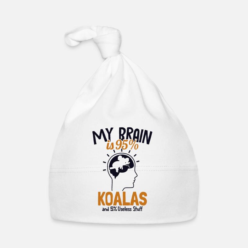 Mon cerveau est composé à 95% de Koalas Koalabear Eucalyptus Koala Bonnet bio Bébé